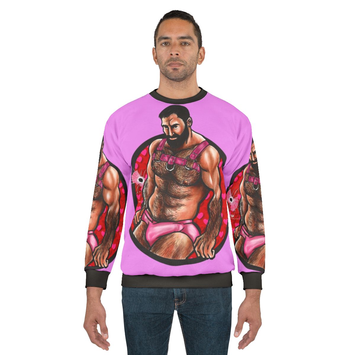 Bullethole Love Valentine's Day Sweatshirt for Gay Bears