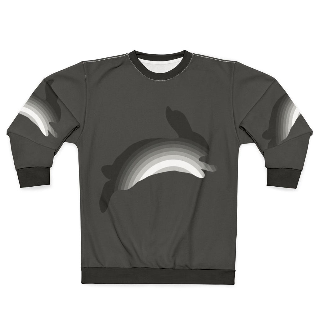 Cute and funny bunny legendary animals sweatshirt with colorful abstract art