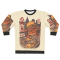 Burgerzilla anime sweatshirt featuring a monster burger graphic