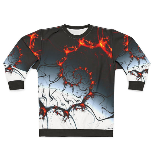 Burning fractal design sweatshirt