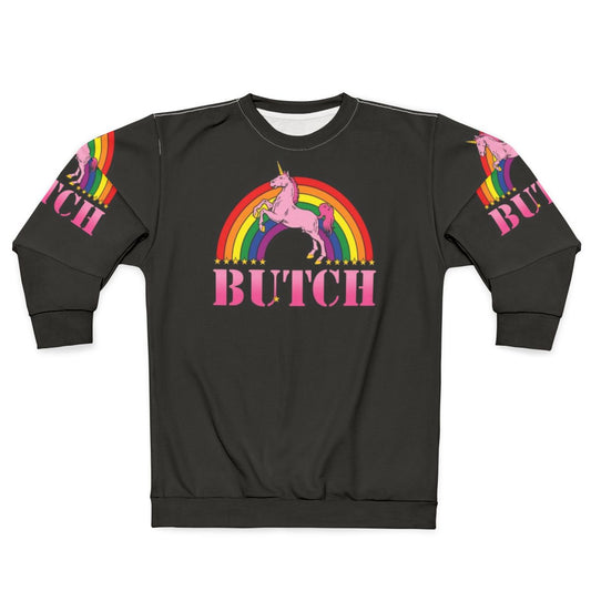 Butch Sweatshirt with Rainbow and Unicorn Design