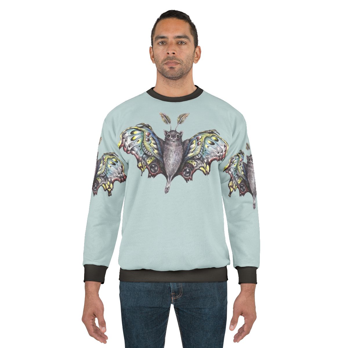 Butterbat sweatshirt featuring a whimsical fantasy creature in a pop art style design
