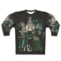Butterflies and floral fantasy design on a sweatshirt