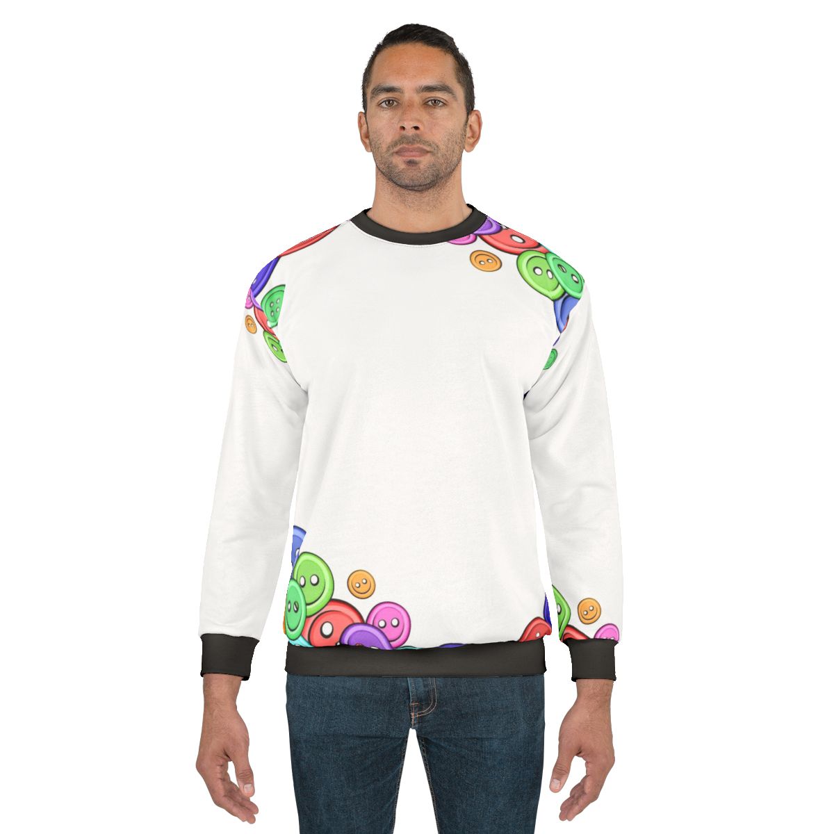 Button frame sewing hobbies sweatshirt