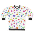 Sewing hobbies button pattern sweatshirt