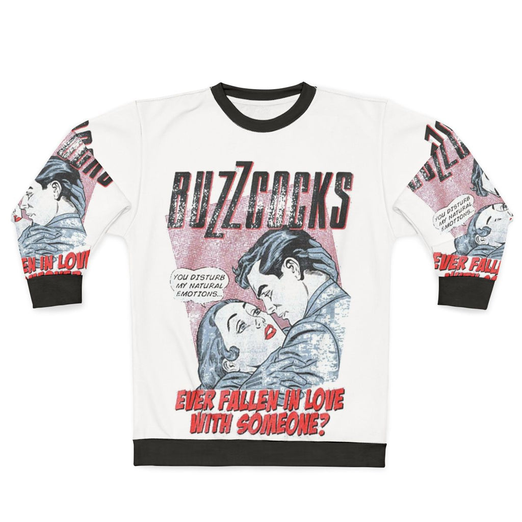 Buzzcocks punk rock sweatshirt with 'Ever Fallen in Love' design