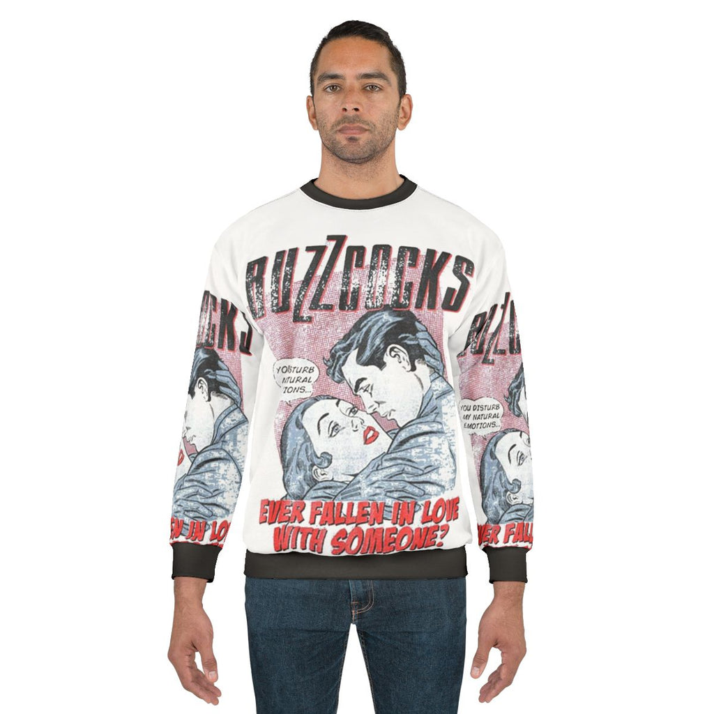 Buzzcocks punk rock sweatshirt with 'Ever Fallen in Love' design