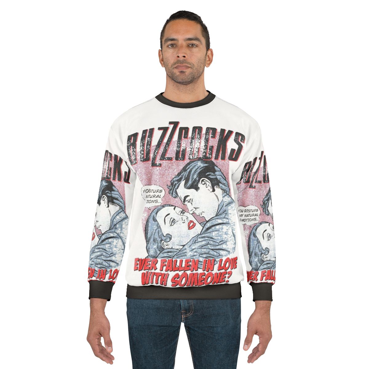Buzzcocks punk rock sweatshirt with 'Ever Fallen in Love' design