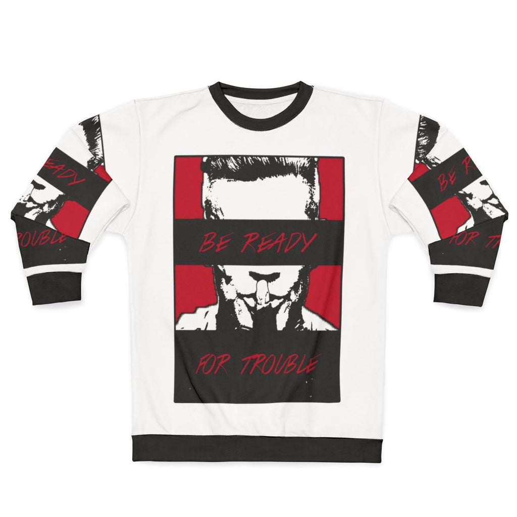 Cable superhero metallic sweatshirt