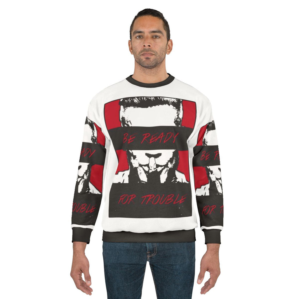 Cable superhero metallic sweatshirt