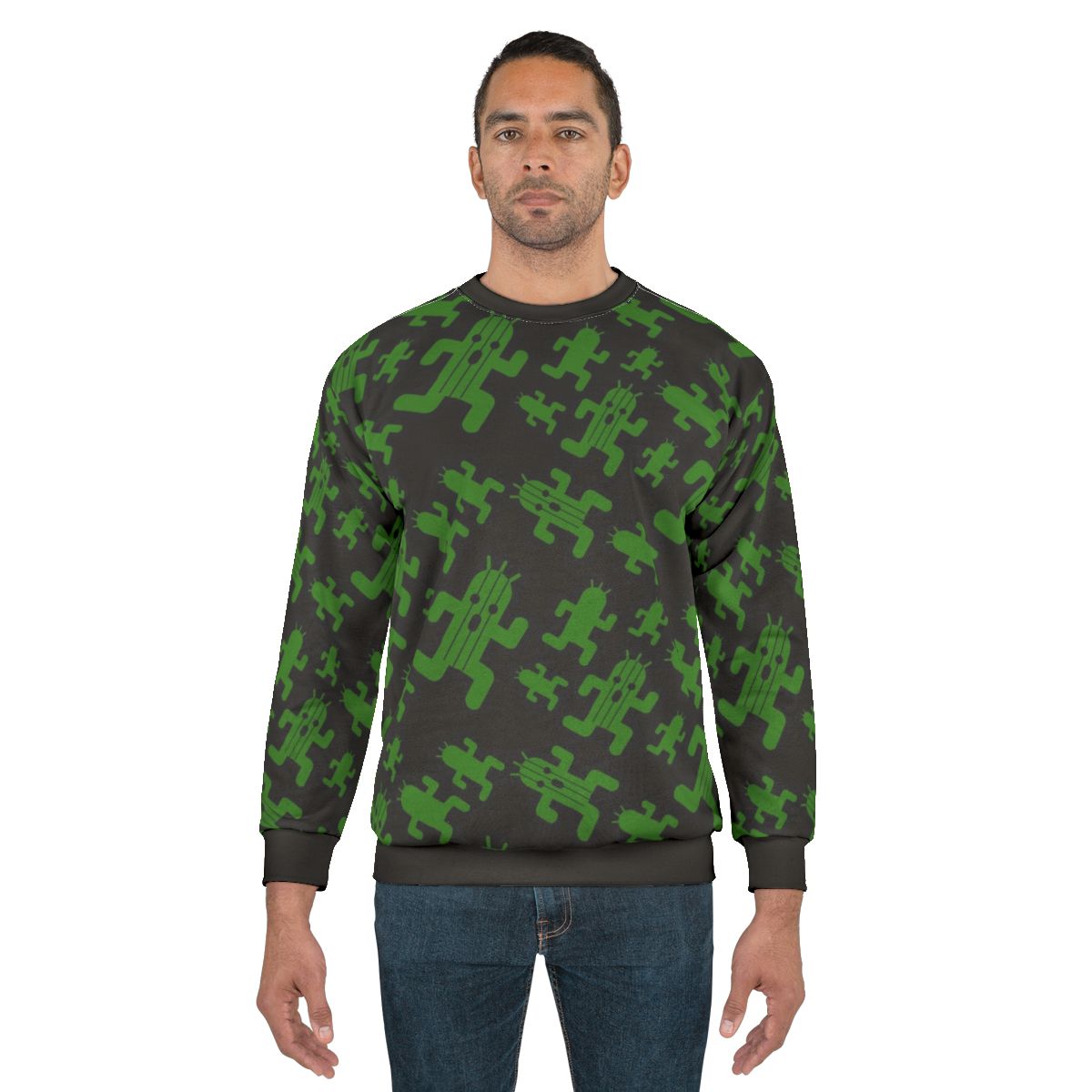 Cactuar print sweatshirt for final fantasy fans
