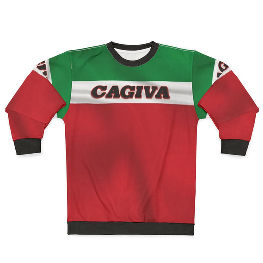 Cagiva Italian Flag Motorcycle Sweatshirt