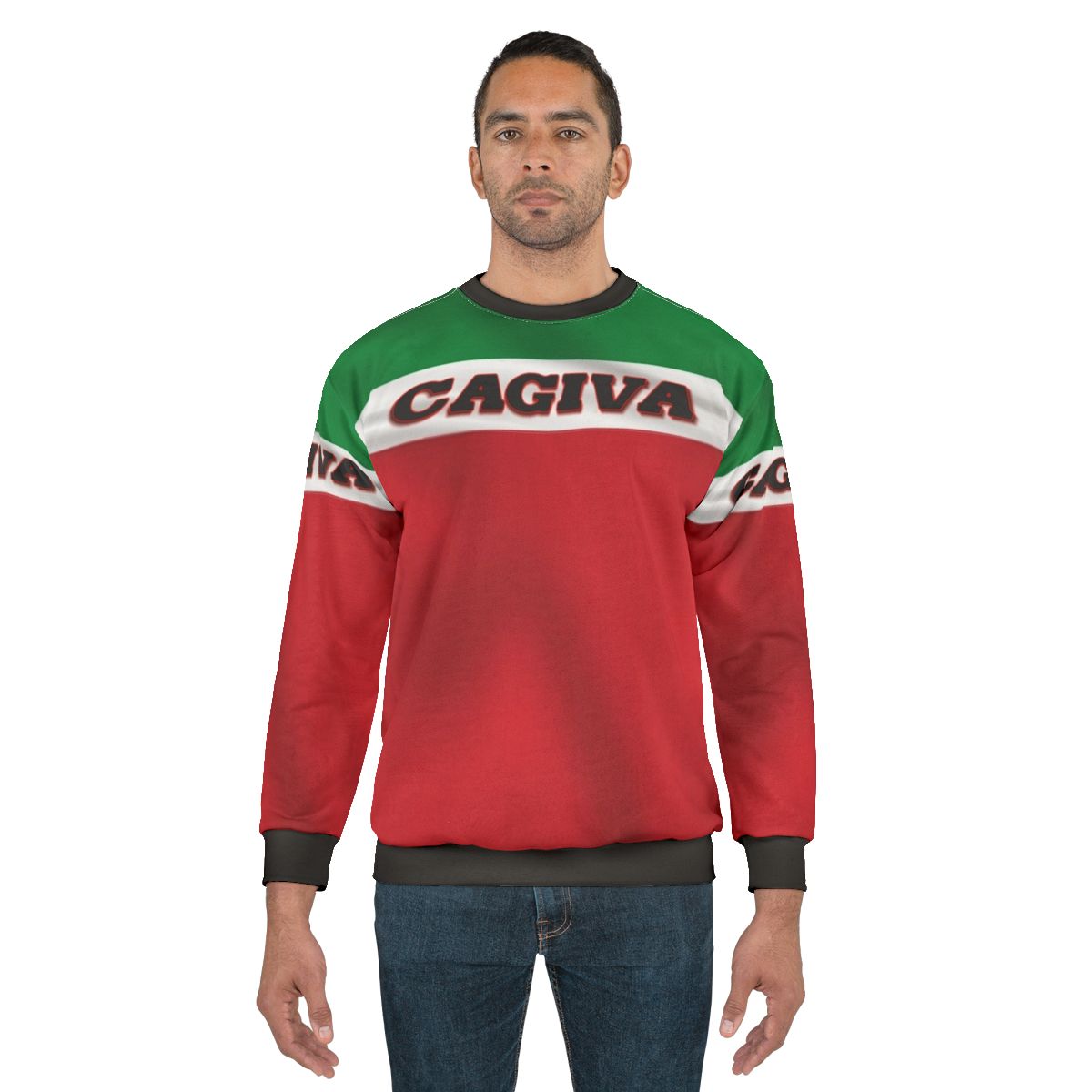 Cagiva Italian Flag Motorcycle Sweatshirt