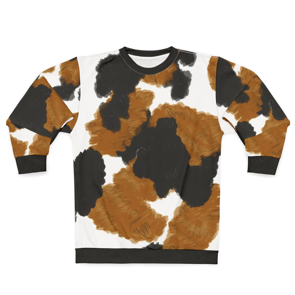 Calico cat fur print sweatshirt