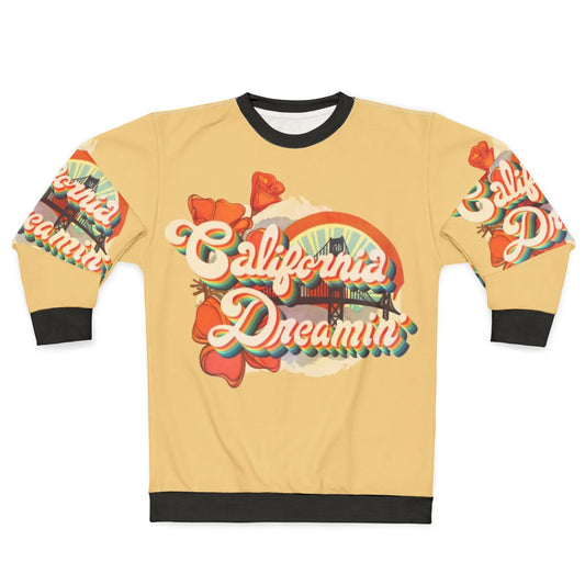 Vintage California Dreamin' Sweatshirt with Psychedelic Music Graphic