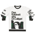 Vintage sweatshirt featuring the classic silent film "The Cabinet of Dr. Caligari" and its iconic poster design