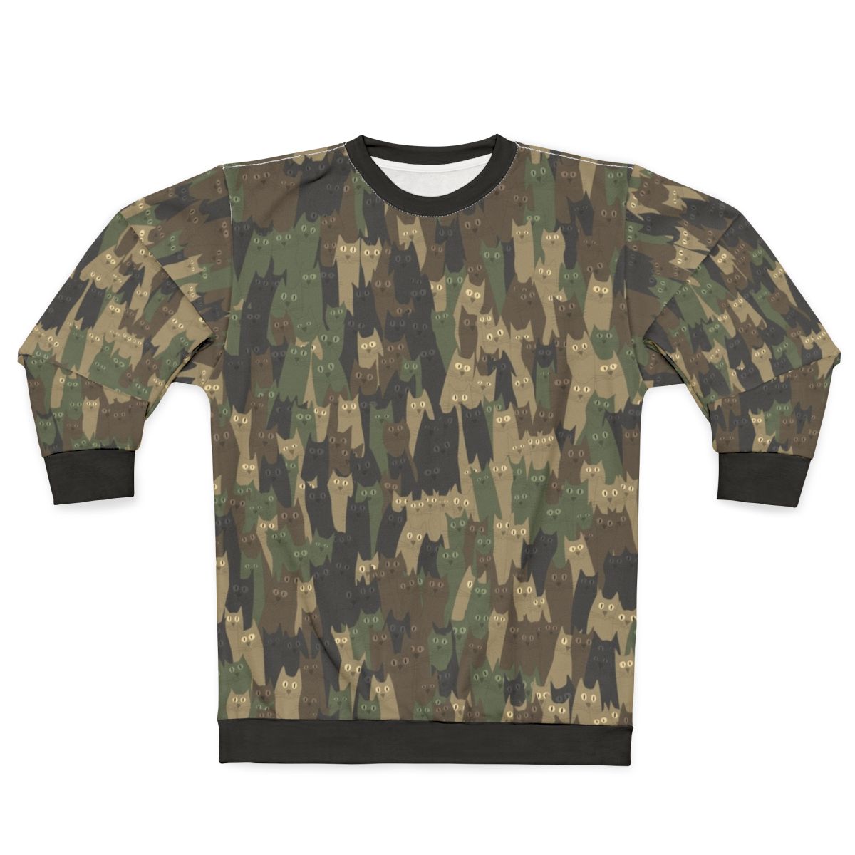 Camouflage cats military style sweatshirt