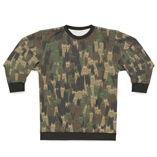 Camouflage cats military style sweatshirt