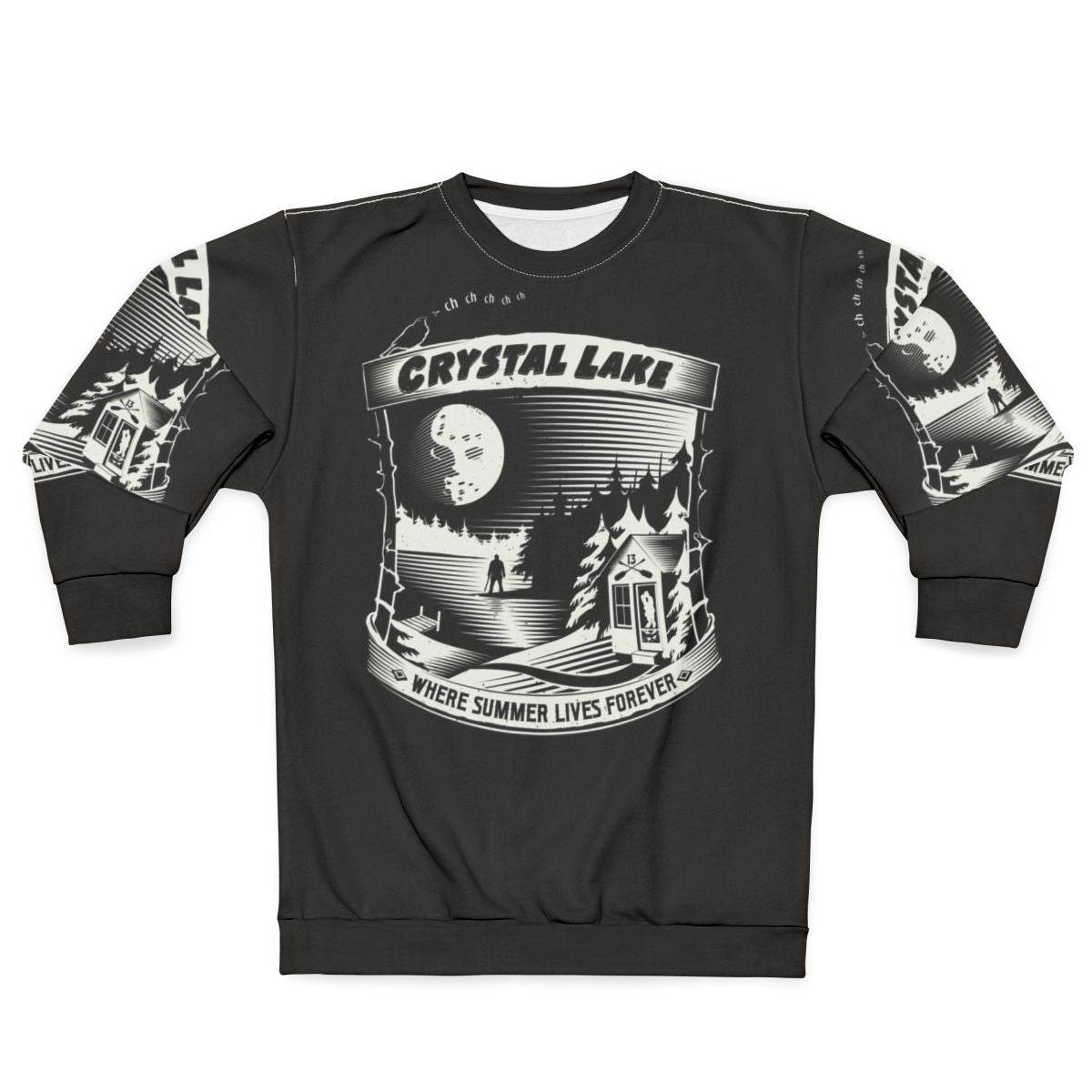 Camp Crystal Lake "Where Summer Lives Forever" Jason Voorhees Horror Sweatshirt