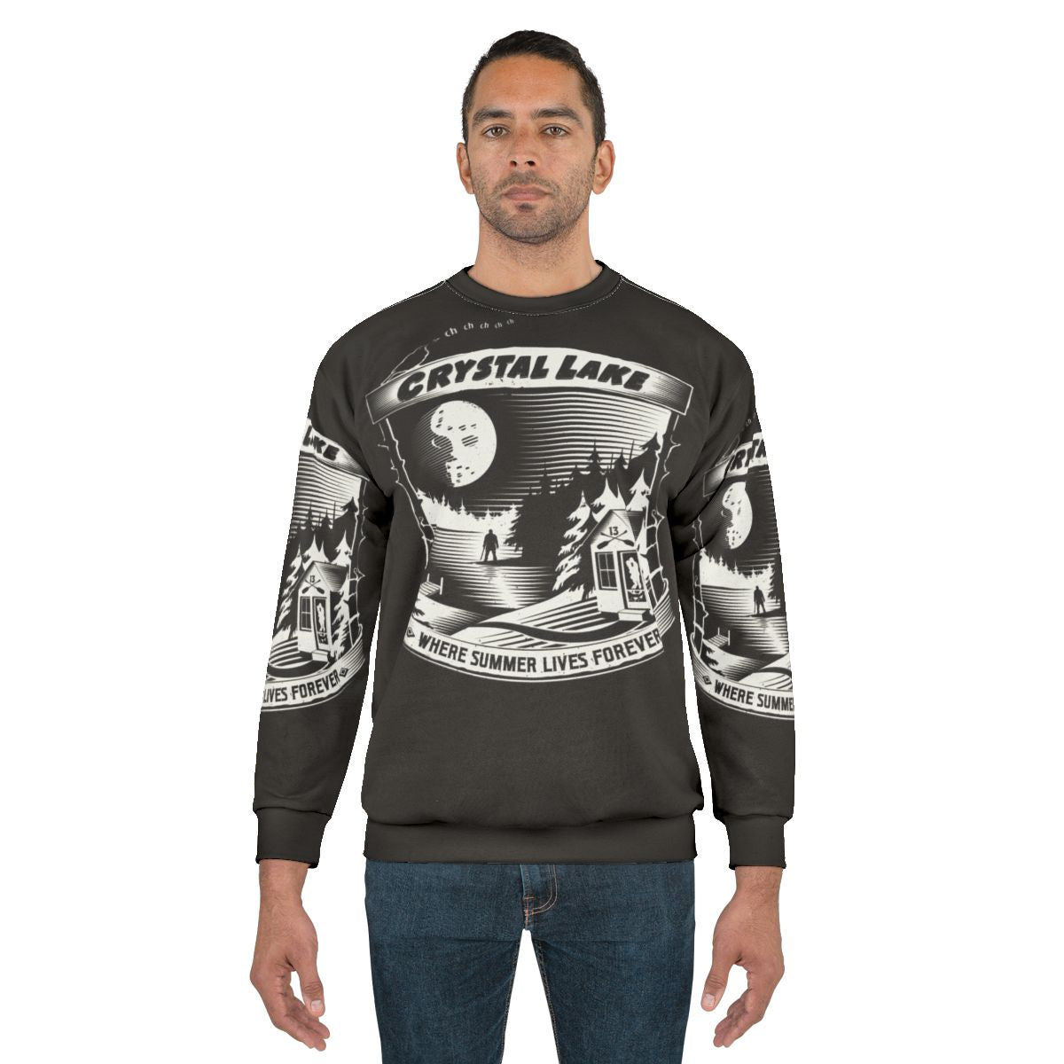 Camp Crystal Lake "Where Summer Lives Forever" Jason Voorhees Horror Sweatshirt