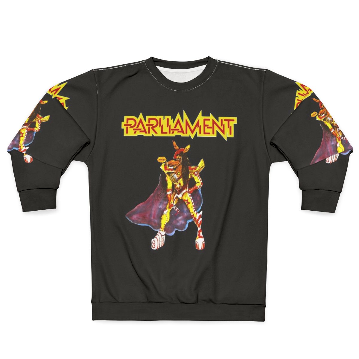 Funkadelic Band Sweatshirt with Retro 70s Psychedelic Funk Music Design