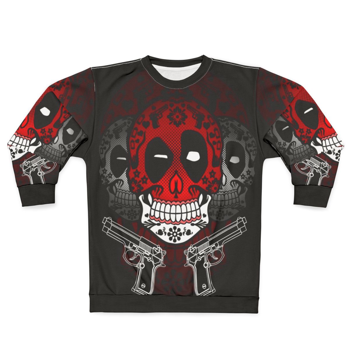 Day of the Dead Skull and Candy Pool Sweatshirt