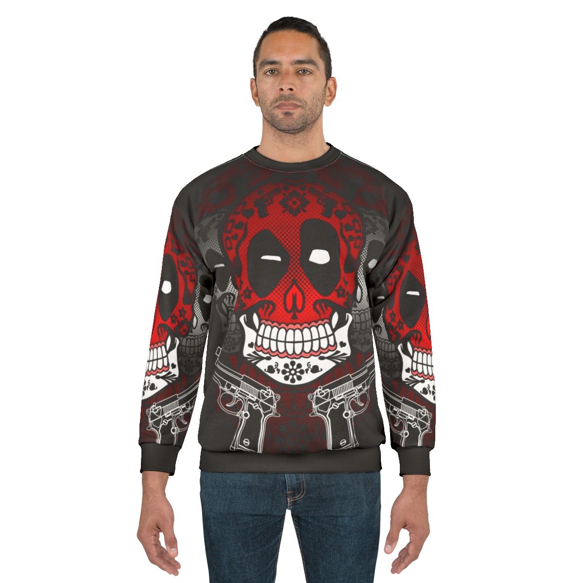 Day of the Dead Skull and Candy Pool Sweatshirt
