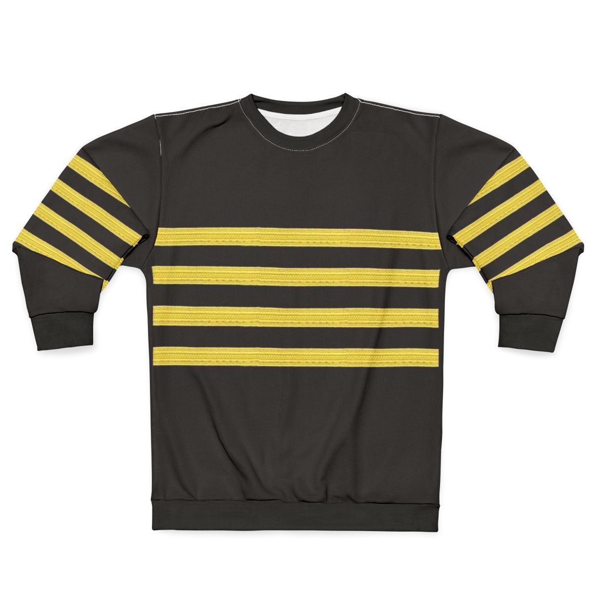 Captain Pilot Four Stripes Aviation Sweatshirt