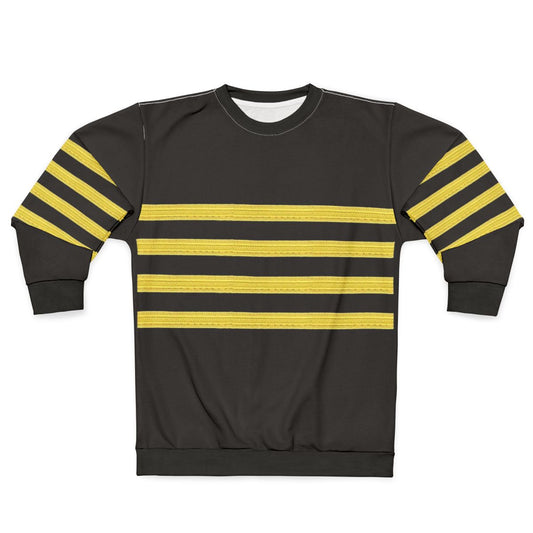 Captain Pilot Four Stripes Aviation Sweatshirt