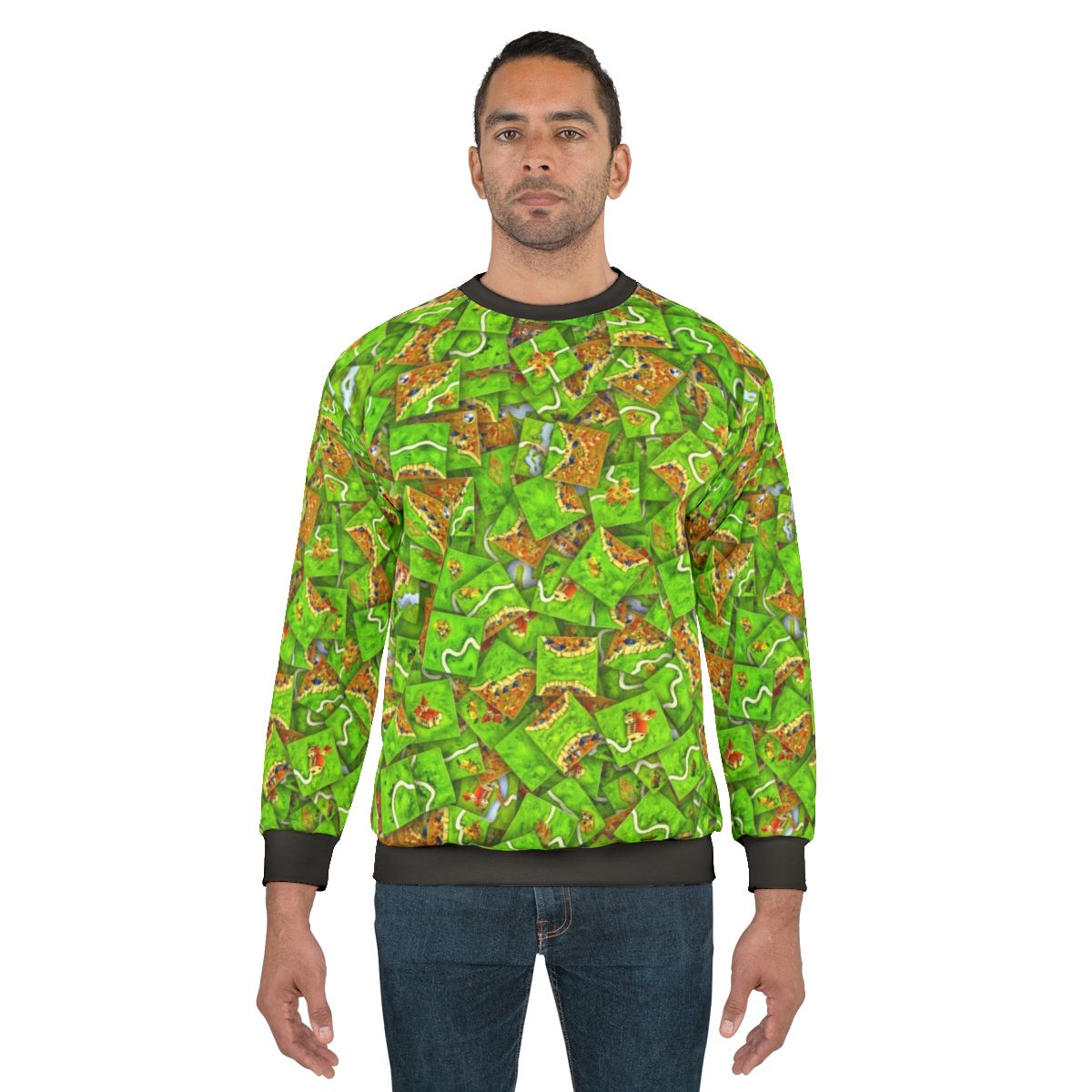 Carcassonne Tiles Board Game Sweatshirt
