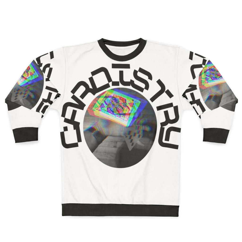 Cardistry Sweatshirt with Card Magic and Tricks Design