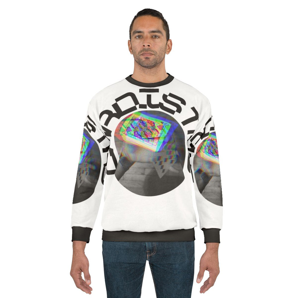 Cardistry Sweatshirt with Card Magic and Tricks Design