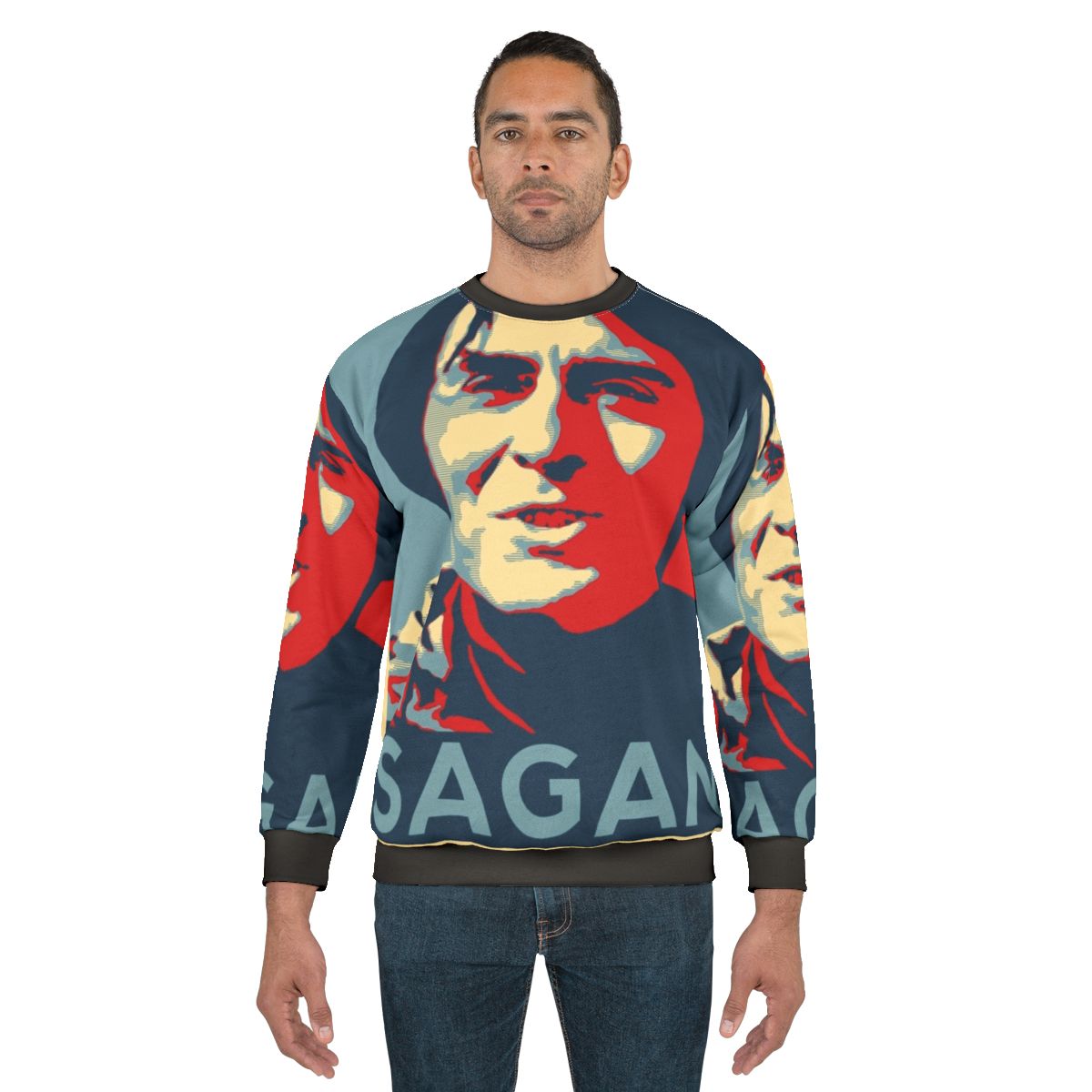 Carl Sagan Sweatshirt featuring Cosmos imagery