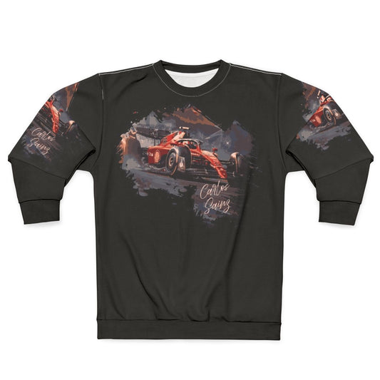 Carlos Sainz 55 Vintage Digi Art 2023 Formula 1 Sweatshirt