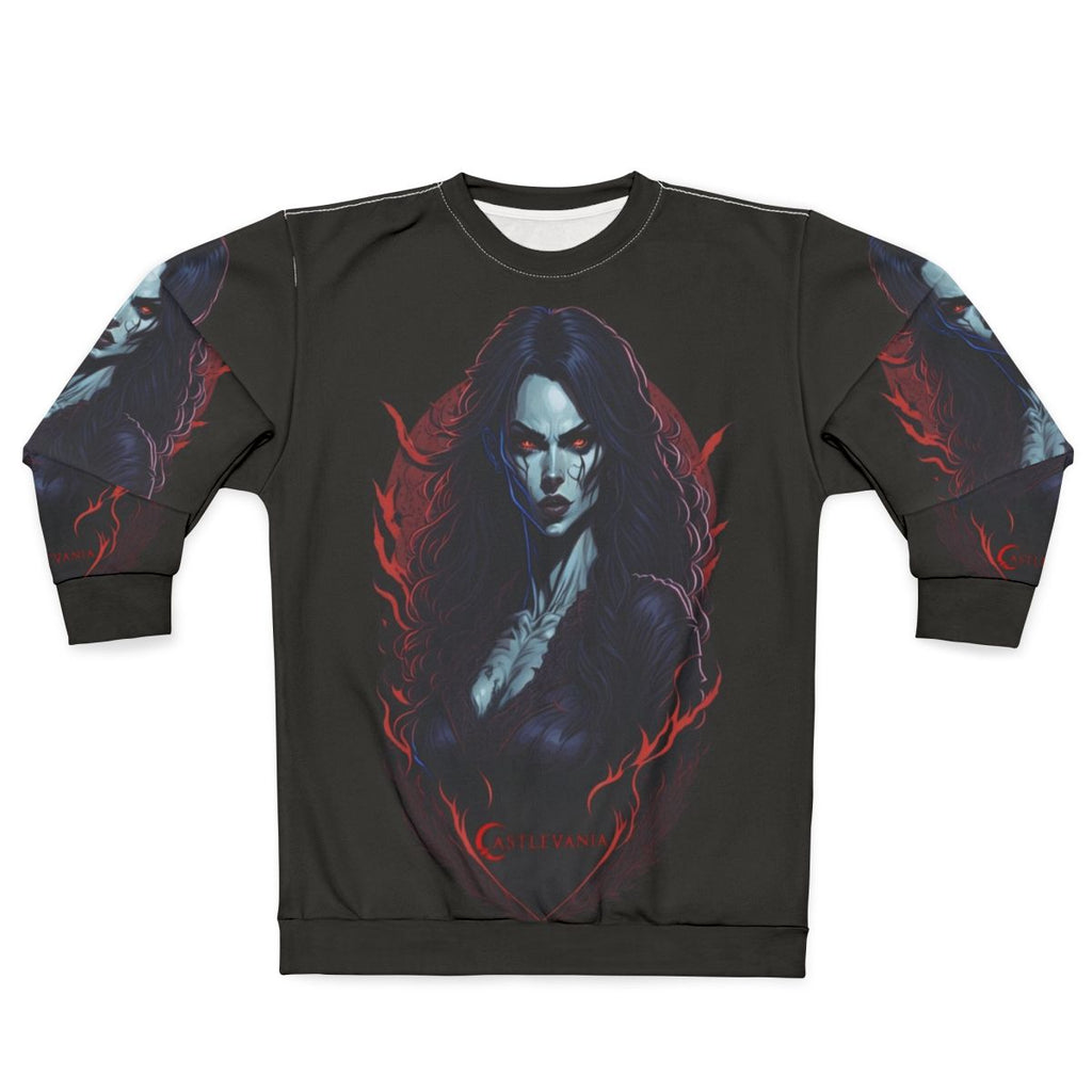 Castlevania-inspired sweatshirt with Carmilla design