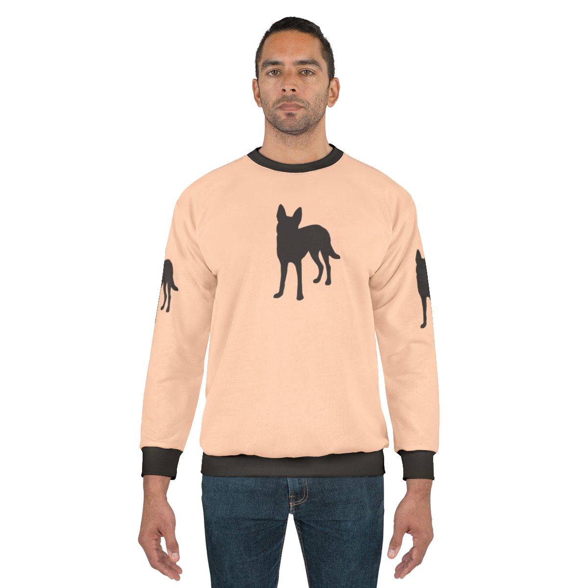 Carolina Dog Sweatshirt with American Flag Design