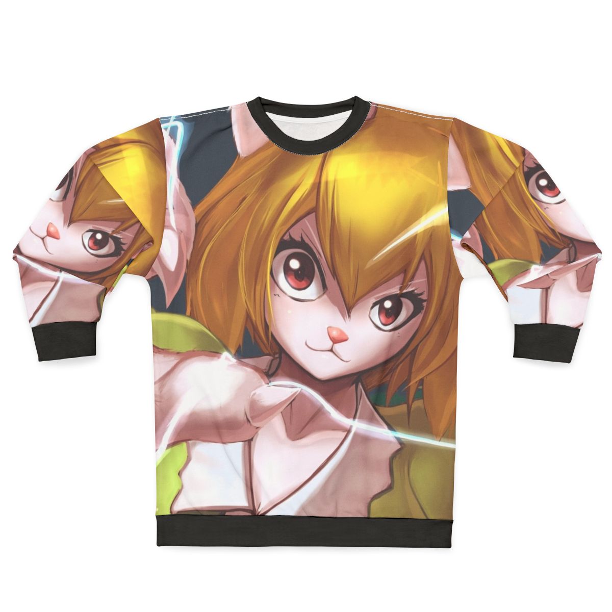 Carrot Anime Sweatshirt with Kawaii Rabbit Design