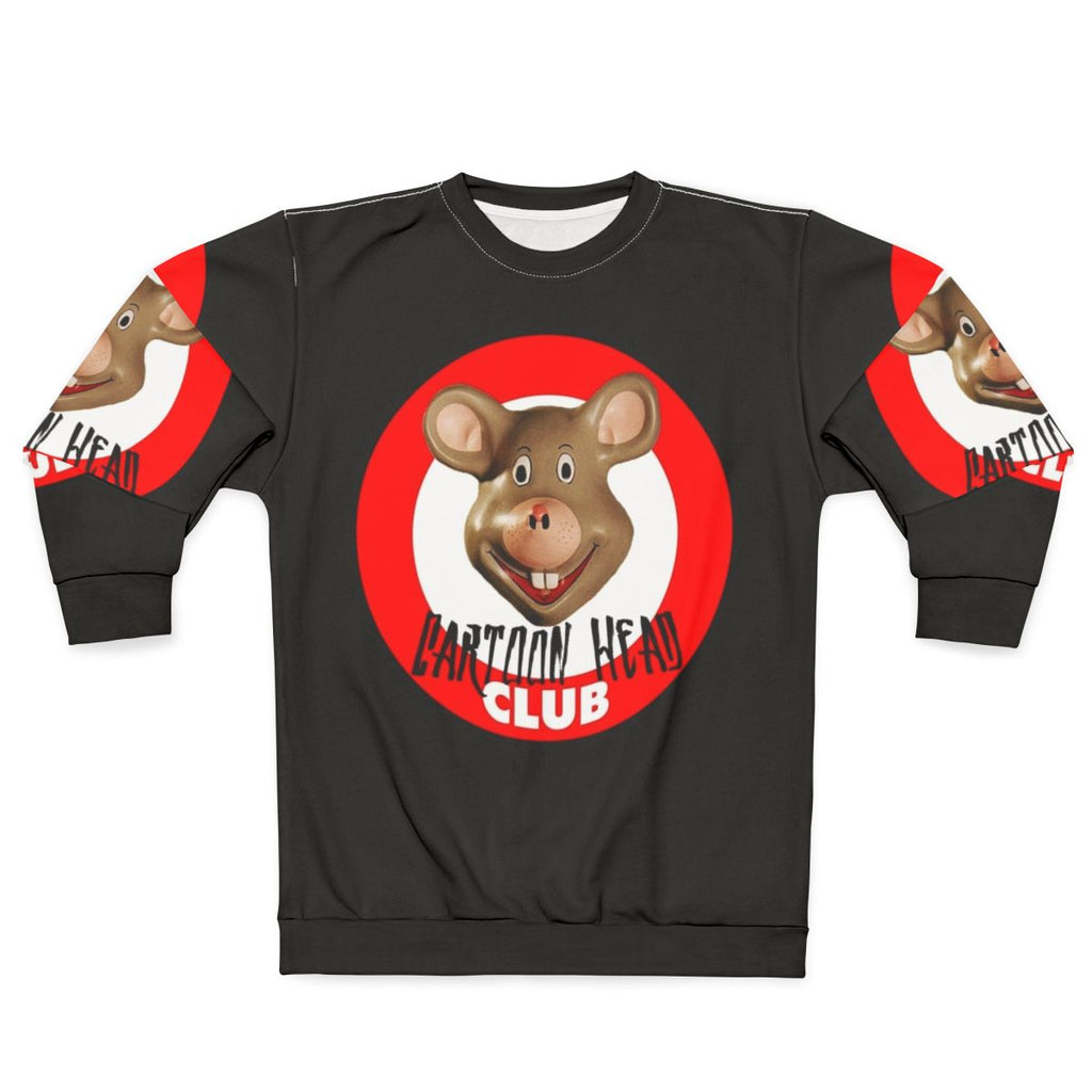 Cartoon Head Club Satirical Design Sweatshirt