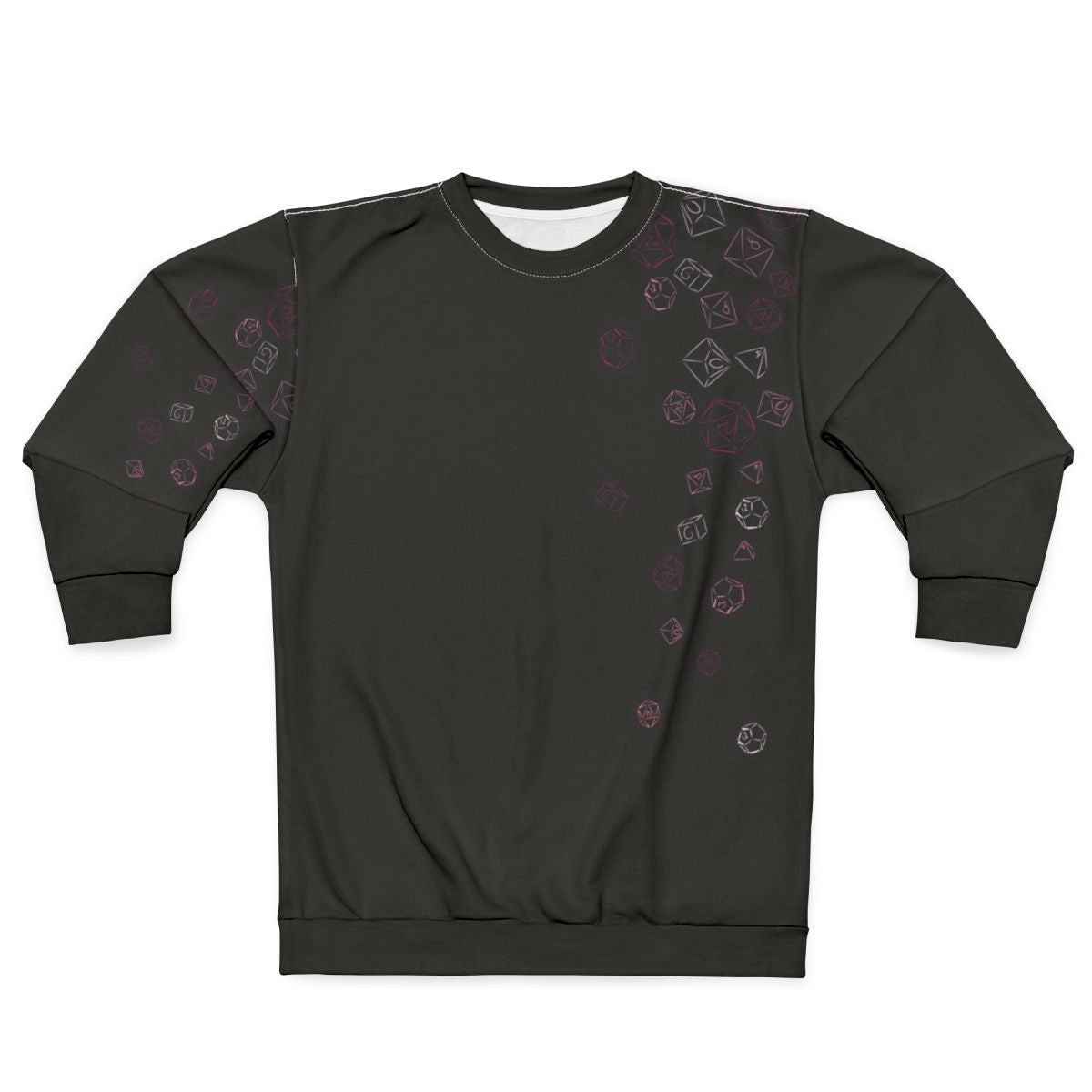 Cascading pink dice sweatshirt for gamers