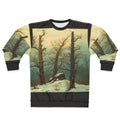 Caspar David Friedrich inspired cozy winter landscape sweatshirt
