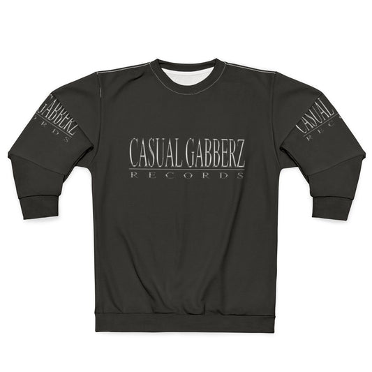Casual Gabberz Records Sweatshirt for Rave and Dance Music Enthusiasts