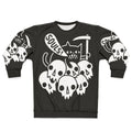 Grim reaper cat skull sweatshirt