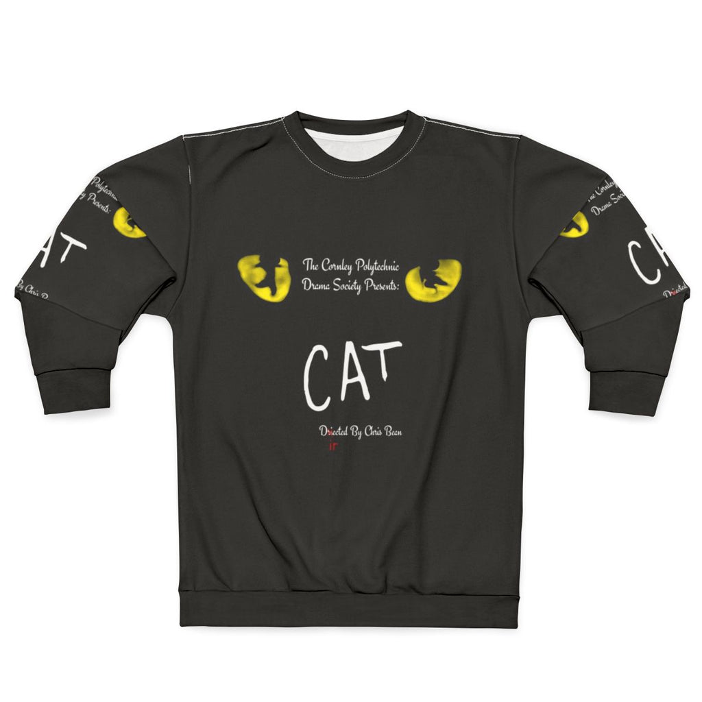 Cat inspired "The Play That Goes Wrong" sweatshirt
