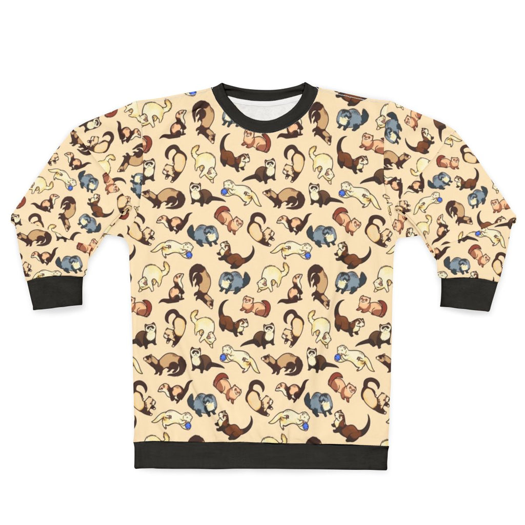 Cat Snakes Sweatshirt - Cozy Animal Print Pullover