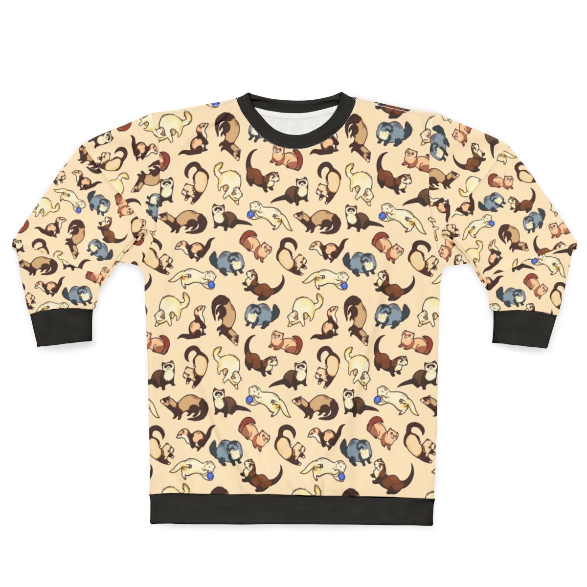 Cat Snakes Sweatshirt - Cozy Animal Print Pullover