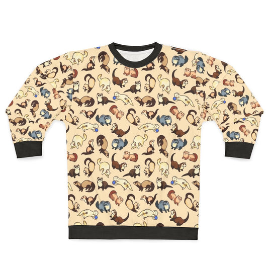 Cat Snakes Sweatshirt - Cozy Animal Print Pullover