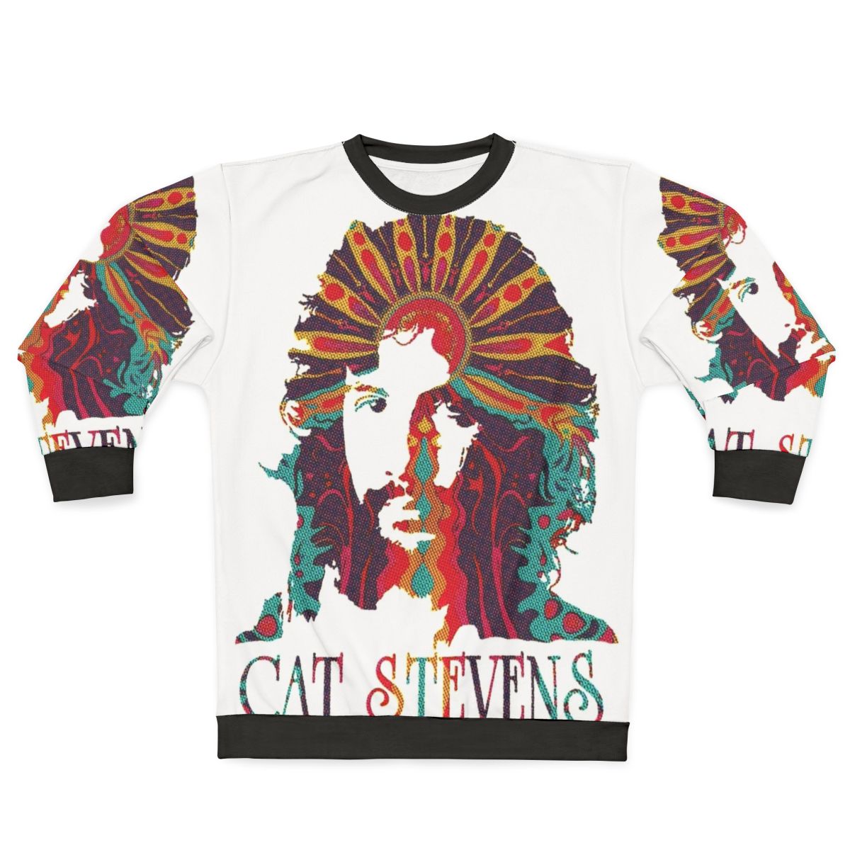Cat Stevens Psychedelic Graphic Sweatshirt