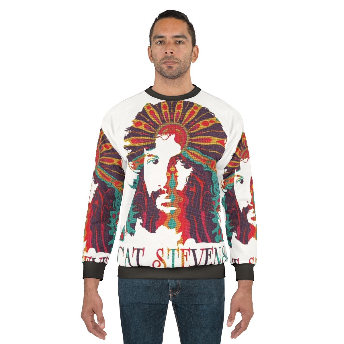 Cat Stevens Psychedelic Graphic Sweatshirt