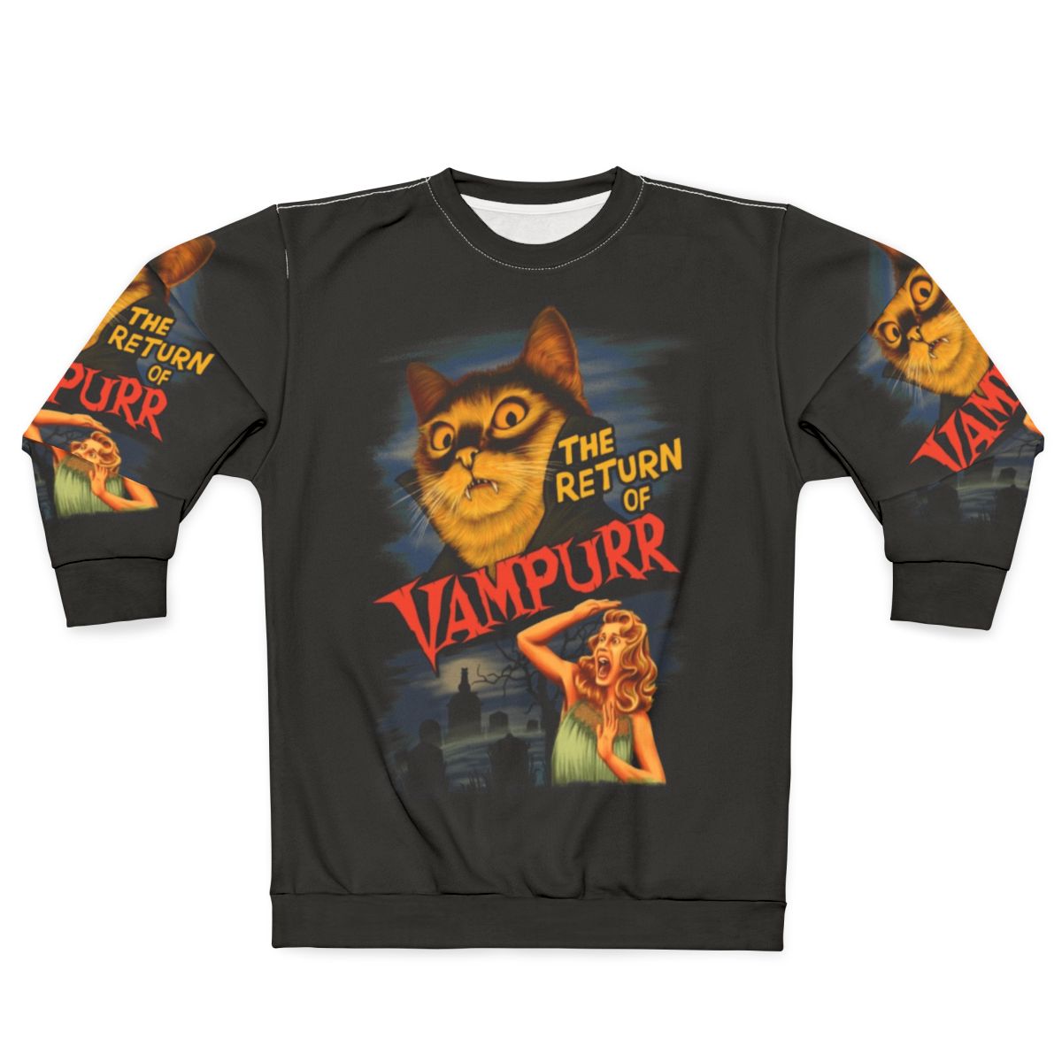 Vampire Cat T-Shirt Sweatshirt
