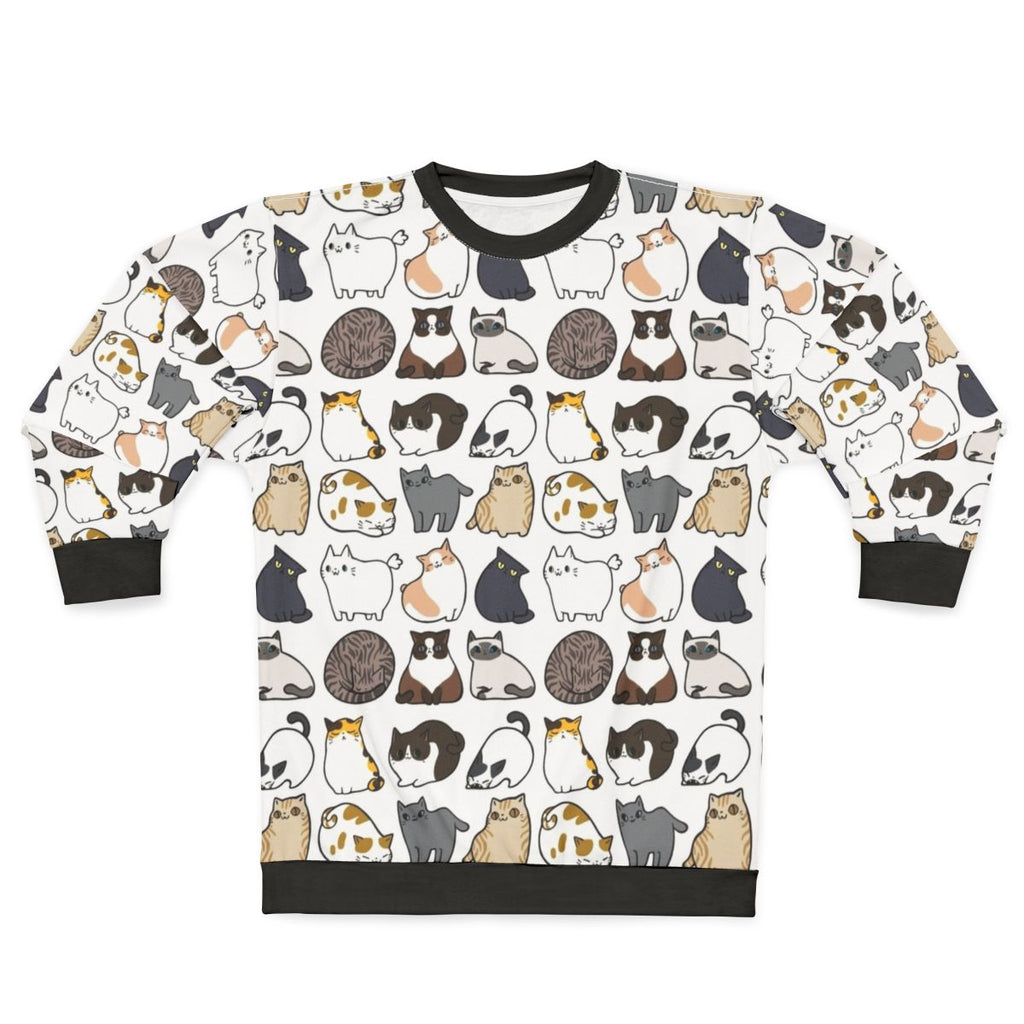 Cats Print Cozy Sweatshirt